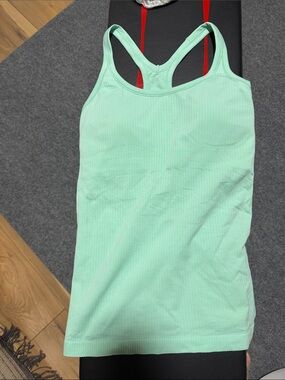 lululemon athletica Mint Green Ribbed Racerback Tank